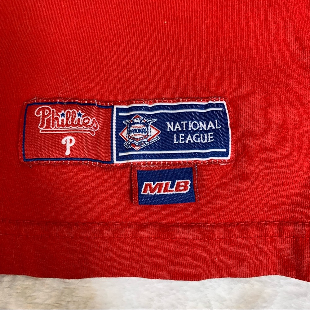 Philadelphia Phillies Men’s Logo MLB National League Shirt Red Sz L - Picture 4 of 6